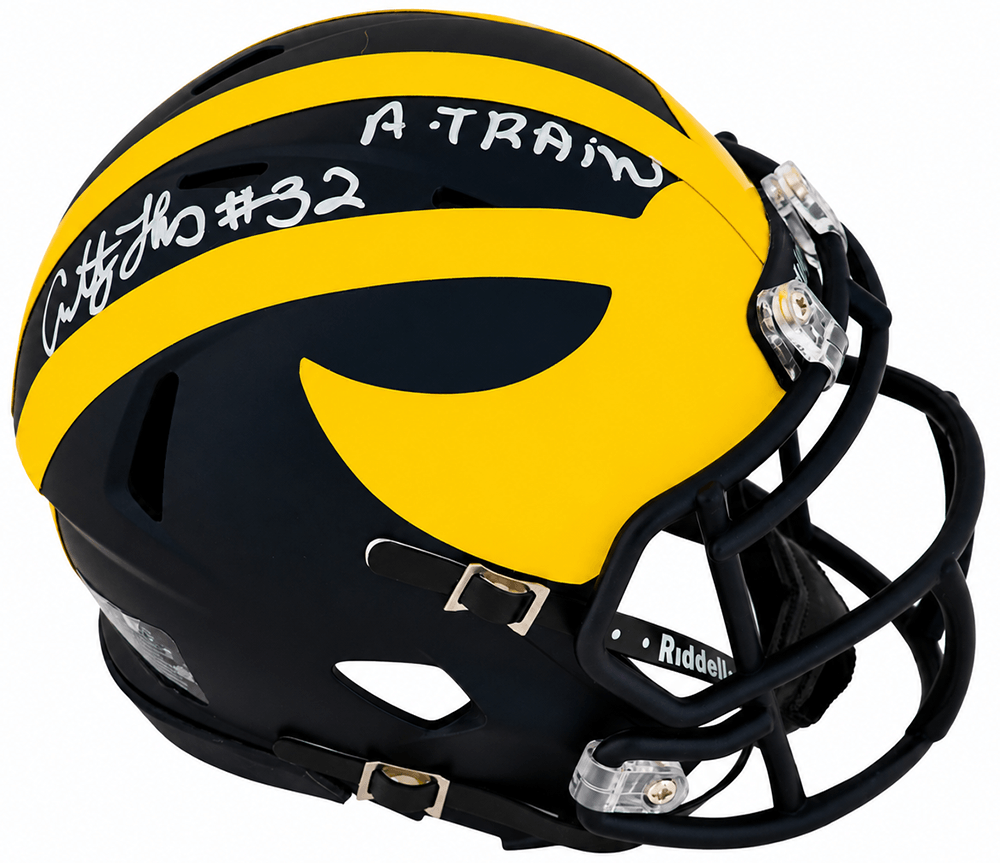 Anthony Thomas Signed Michigan Wolverines Riddell Speed Mini Helmet w/A-Train
