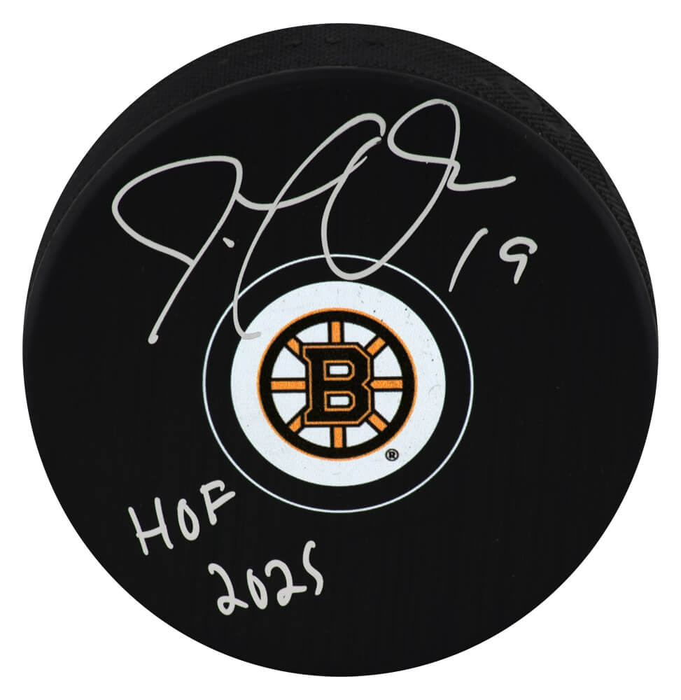 Joe Thornton Signed Boston Bruins Logo Hockey Puck w/HOF 2025