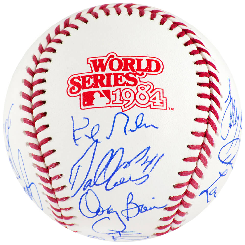 1984 Detroit Tigers Team Signed Rawlings 1984 World Series Baseball (13 - Sigs)