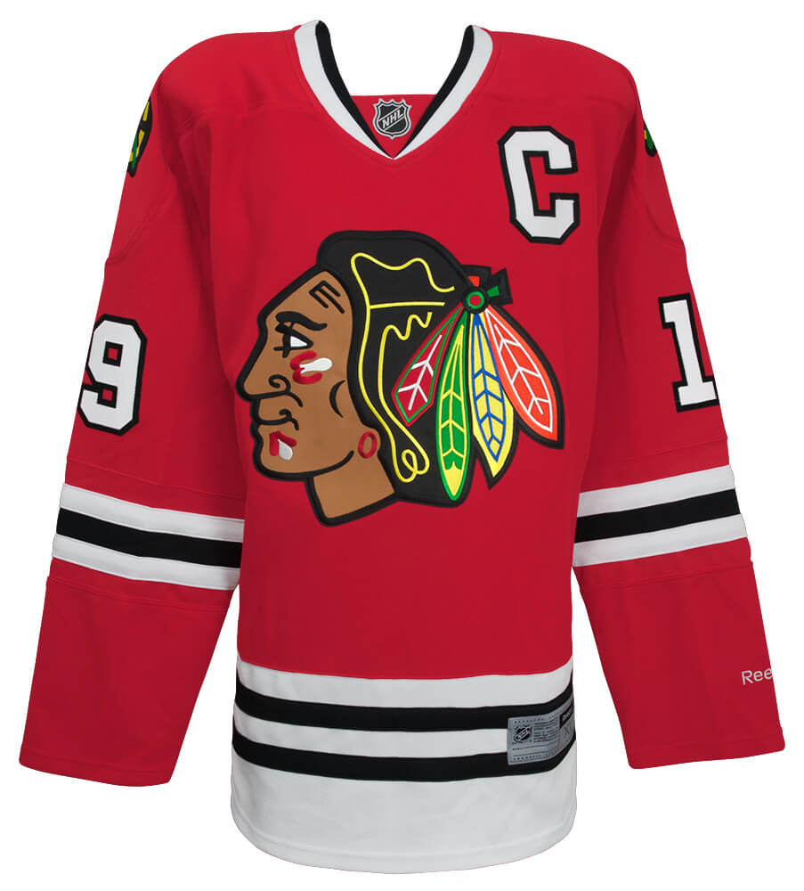Jonathan Toews Signed Chicago Blackhawks Red Reebok Premier Hockey Jersey