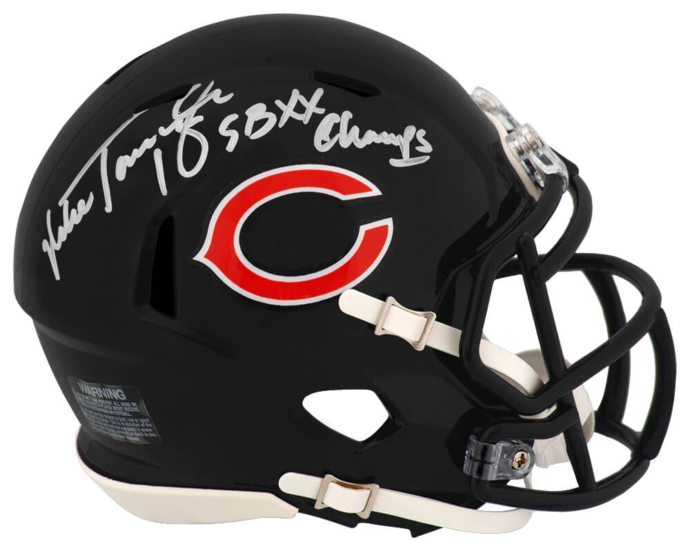 Mike Tomczak Signed Chicago Bears Riddell Speed Mini Helmet w/SB XX Champs