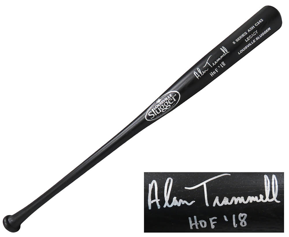 Alan Trammell Signed Louisville Slugger Legacy Black Baseball Bat w/HOF'18