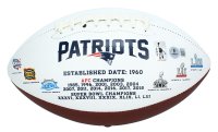Rob Gronkowski Autographed New England Patriots White Panel Football Beckett Authenticated