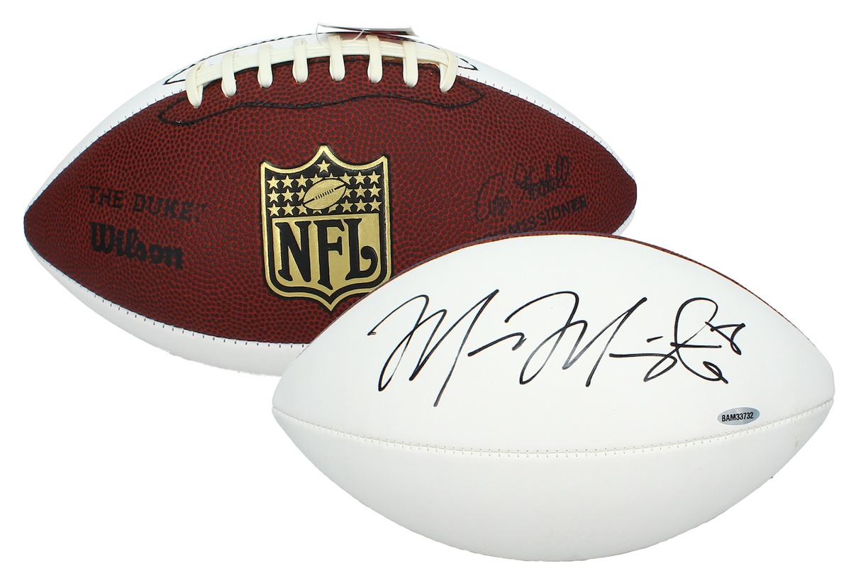 Marcus Mariota Autographed White Panel Football UDA