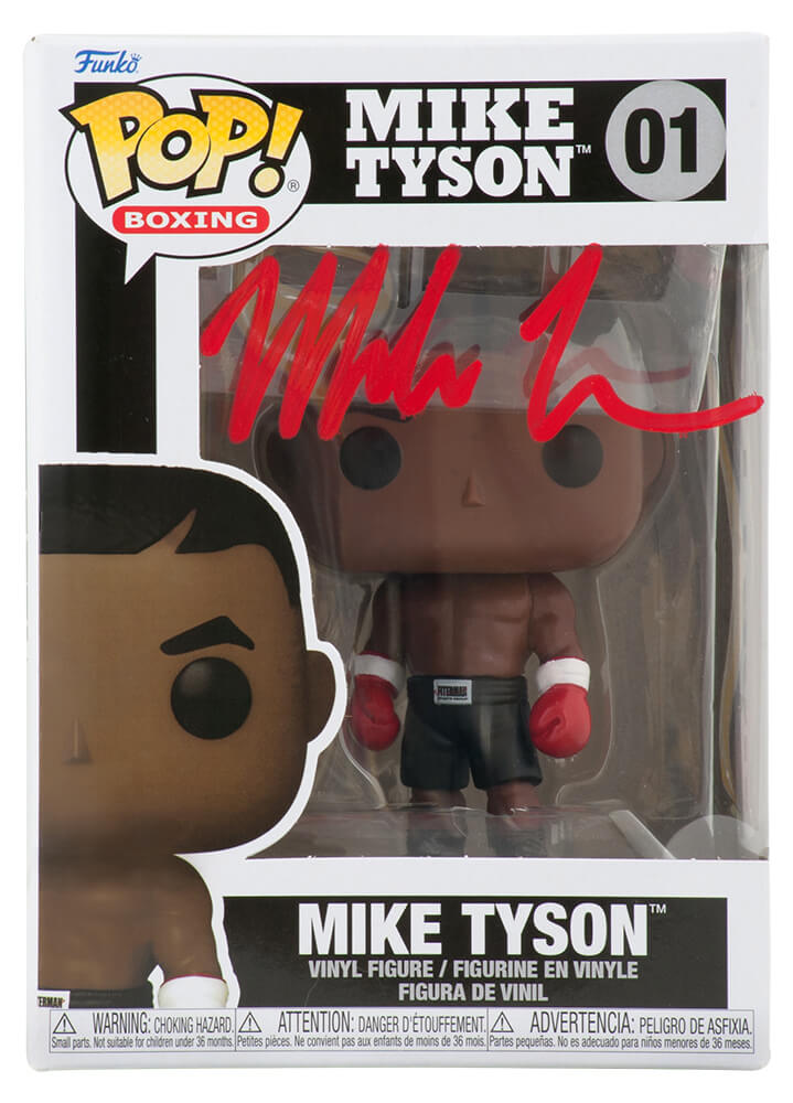 Mike Tyson Signed Boxing Funko Pop Doll #01 (Red Ink)