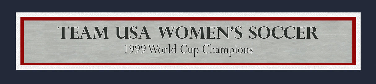 1999 Team USA Women's Soccer World Cup Champions Autographed Framed White Jersey With 8 Signatures Including Hamm & Chastain Beckett BAS Witness Stock #265406