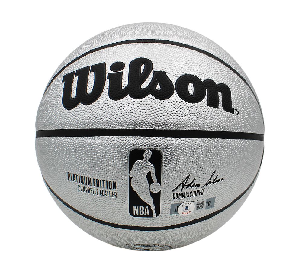 Tony Parker Signed Authentic Wilson Platinum NBA Basketball HOF