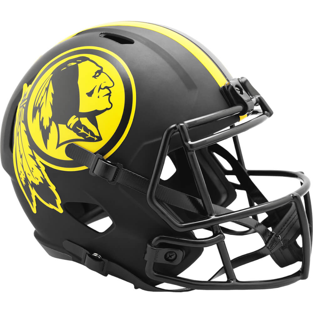 Washington Redskins Eclipse Black Matte Riddell Full Size Speed Replica Football Helmet
