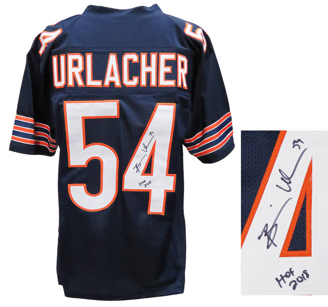 Brian Urlacher Signed Navy Custom Football Jersey w/HOF 2018