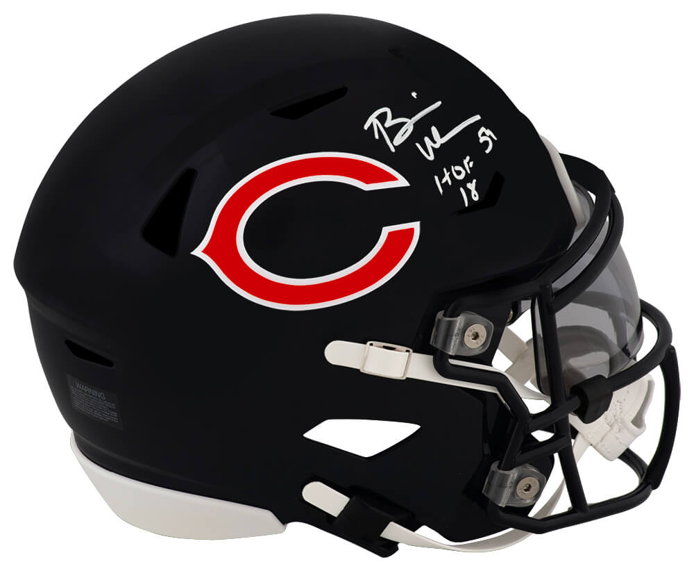 Brian Urlacher Signed Chicago Bears Riddell Mid-Size (MIDI) SpeedFlex Helmet w/HOF'18