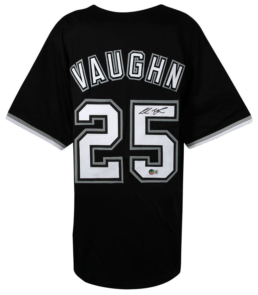 Andrew Vaughn Signed Black Custom Jersey - (Beckett)