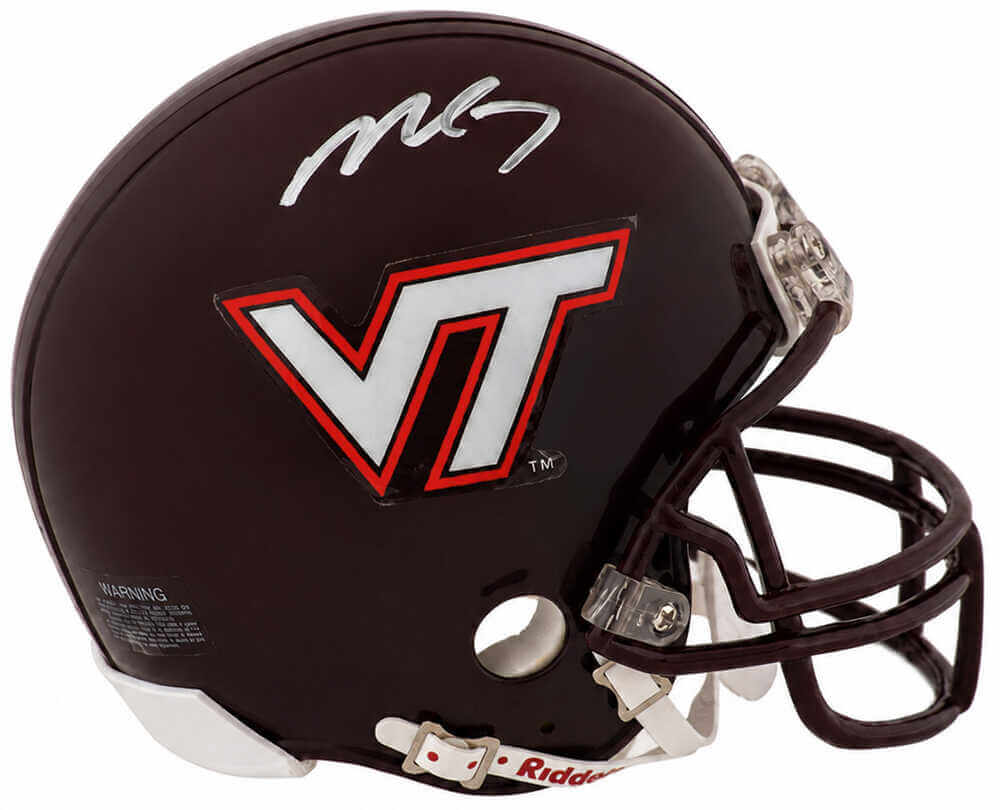 Michael Vick Signed Virginia Tech Hokies Riddell (VSR4) Mini Helmet