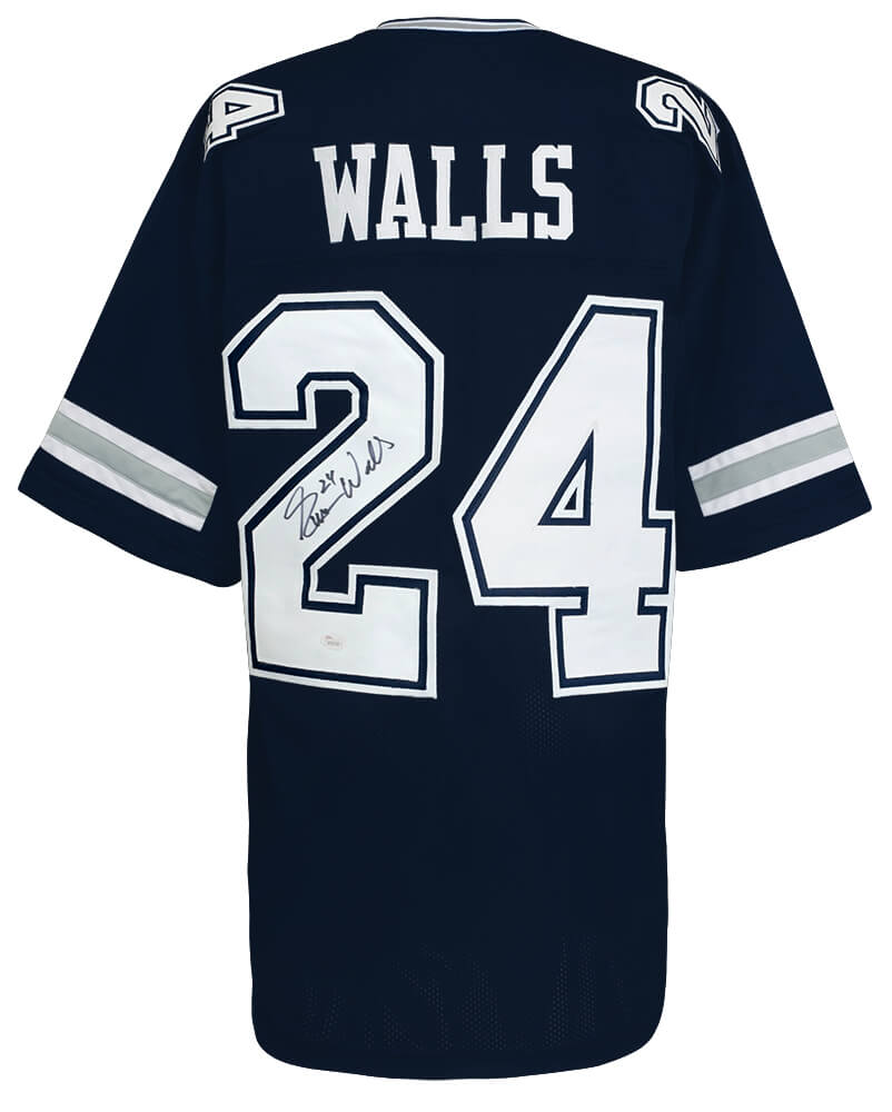 Everson Walls Signed Navy Throwback Custom Football Jersey - (JSA)