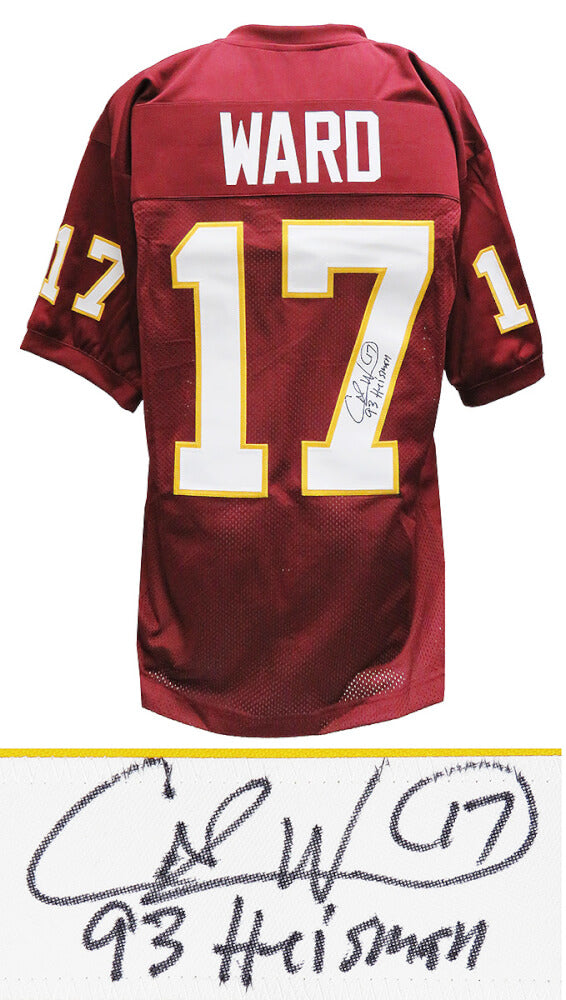 Charlie Ward Signed Maroon Custom Football Jersey w/93 Heisman