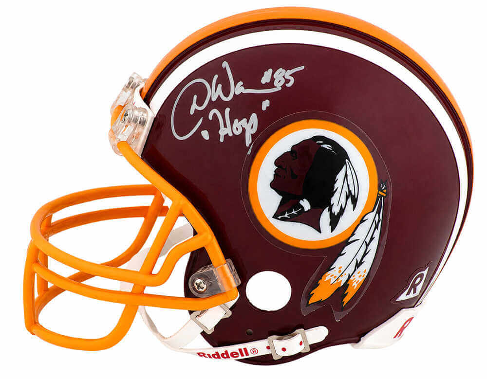 Don Warren Signed Washington Throwback Riddell (VSR4) Mini Helmet w/Hogs