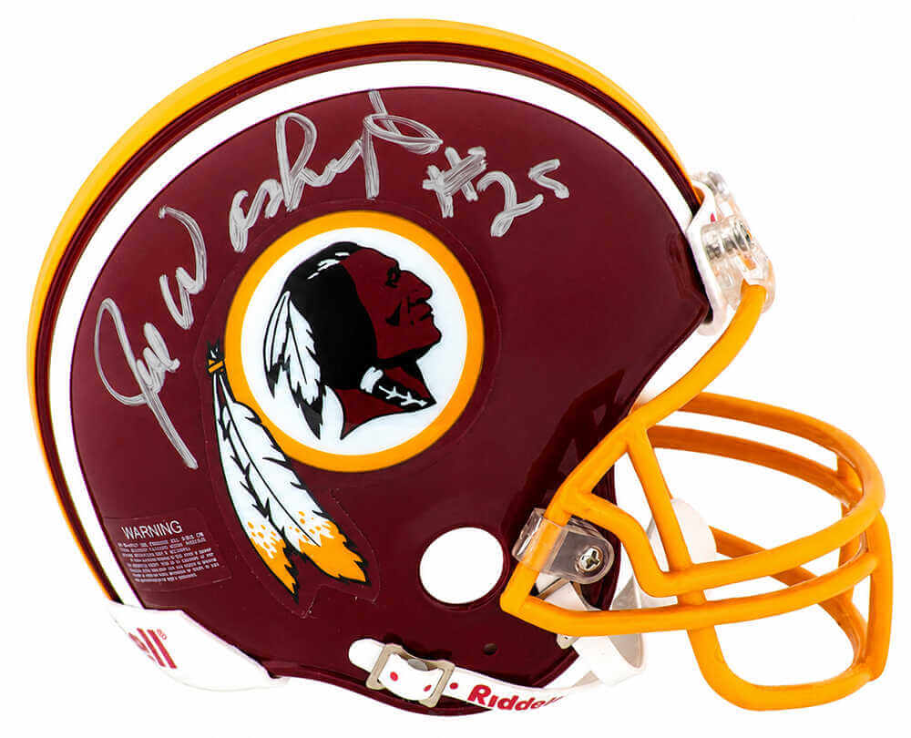 Joe Washington Signed Washington Throwback Riddell (VSR4) Mini Helmet