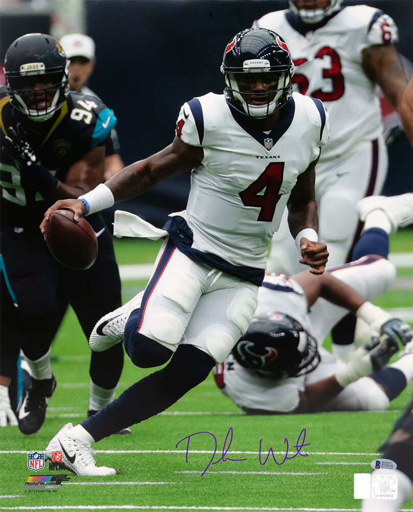 Deshaun Watson Signed Houston Texans Action 16x20 Photo - (Beckett)