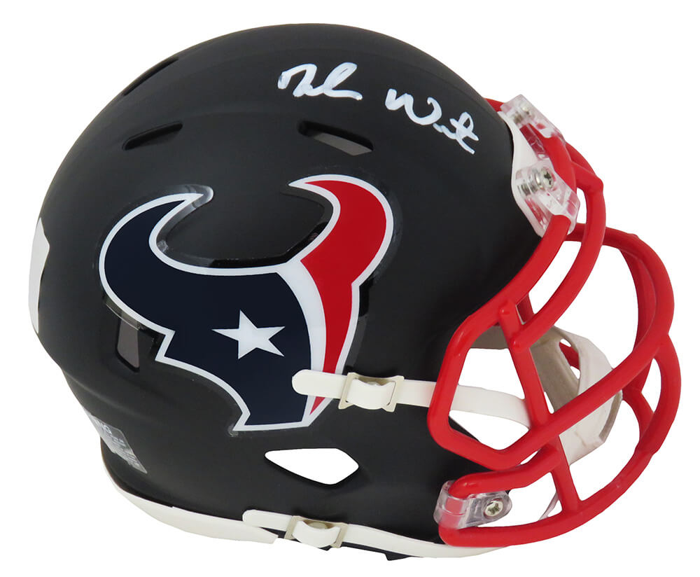 Deshaun Watson Signed Houston Texans Black Matte Riddell Speed Mini Helmet (Beckett)