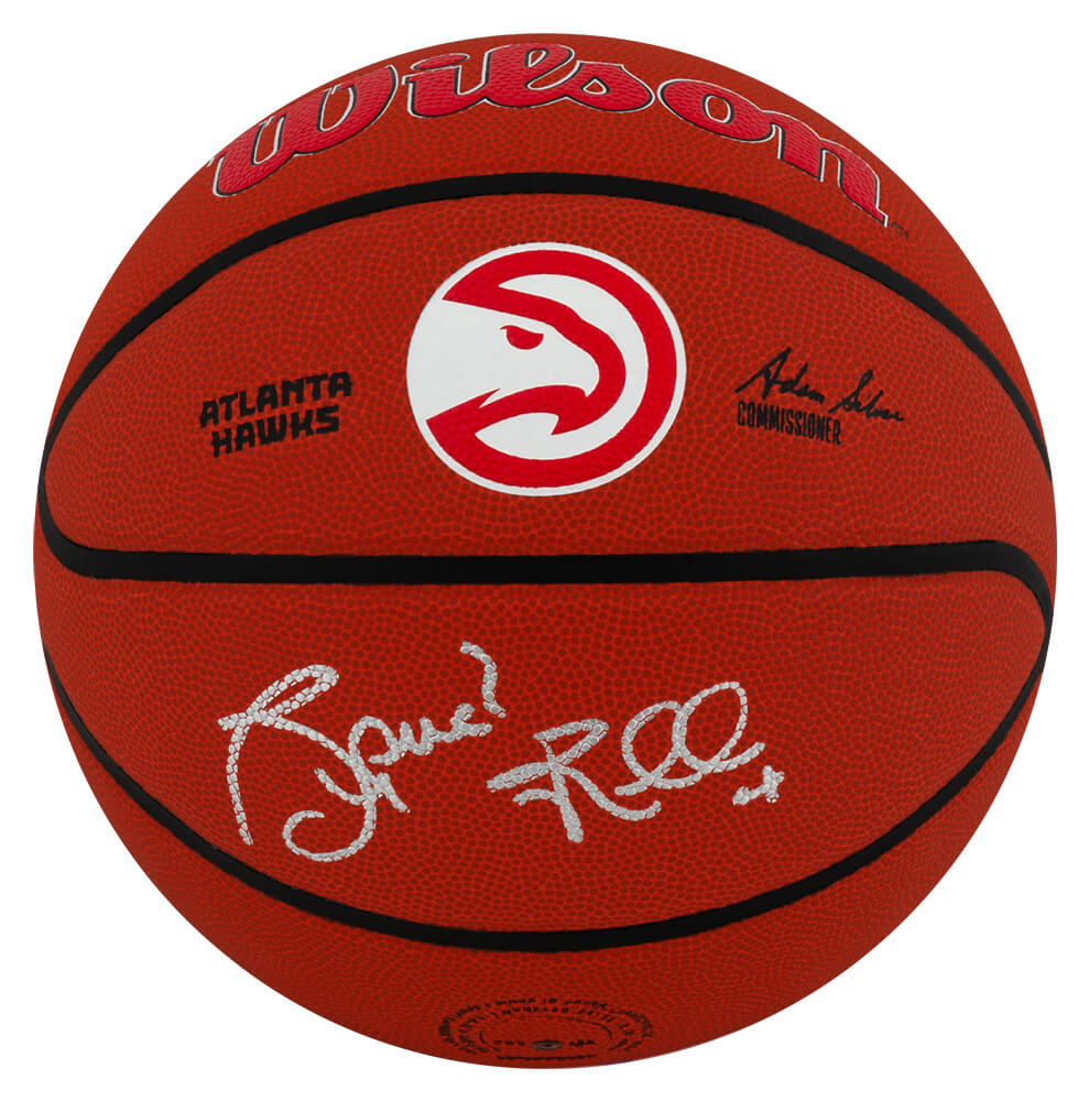 Spud Webb Signed Wilson Atlanta Hawks Logo NBA Basketball