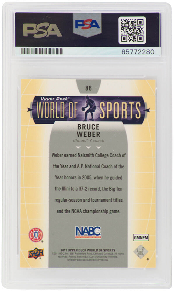 Bruce Weber Signed Illinois 2011 Upper Deck World of Sports Basketball Trading Card #86 - (PSA Encapsulated)