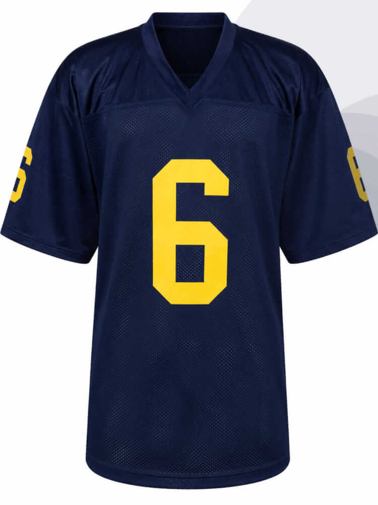 Tyrone Wheatley Signed Navy Custom College Football Jersey