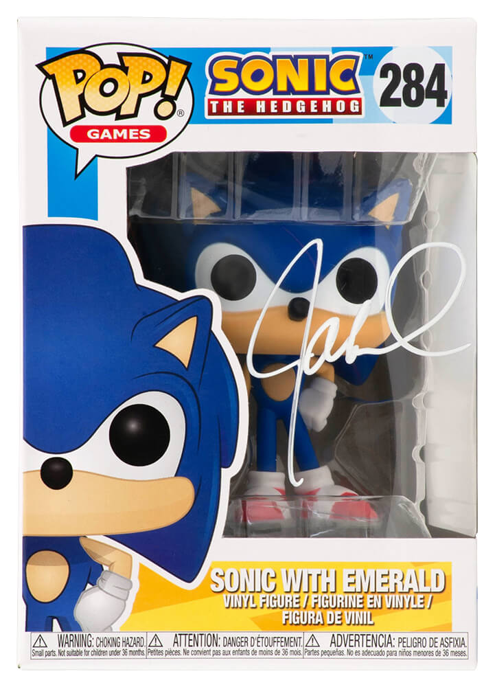 Jaleel White Signed Sonic The Headgehog With Emerald Funko Pop Doll #284
