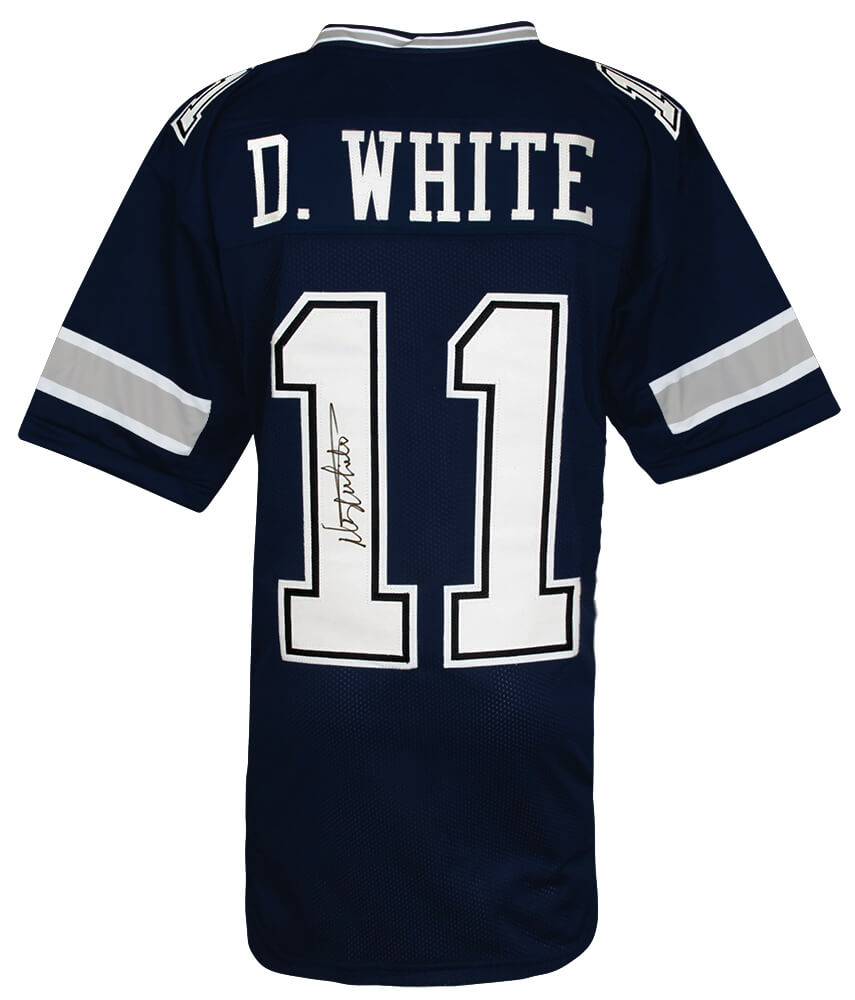 Danny White Signed Navy Custom Football Jersey