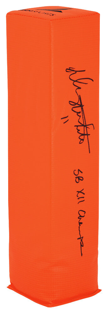 Danny White Signed BSN Orange Endzone Football Pylon w/SB XII Champs