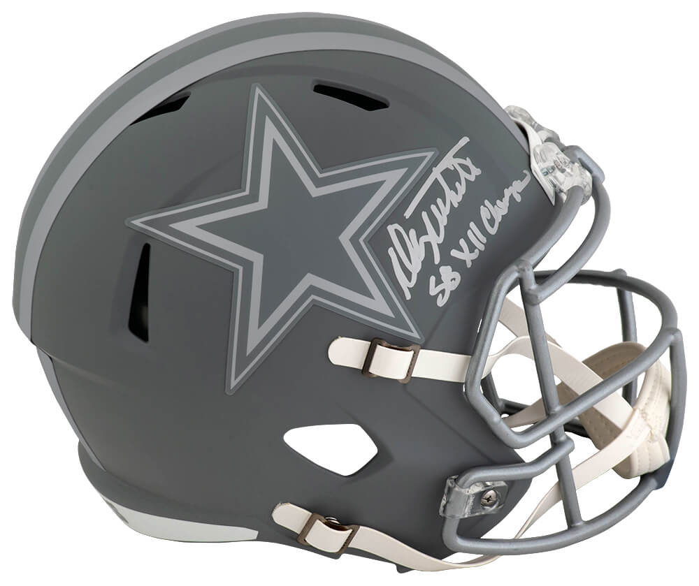 Danny White Signed Dallas Cowboys SLATE Riddell Full Size Speed Replica Helmet w/SB XII Champs