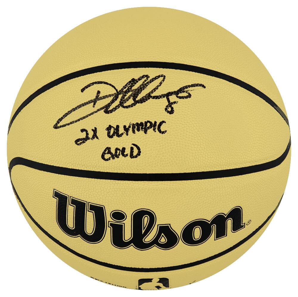 Deron Williams Signed Wilson Gold Full Size Basketball w/2x Olympic Gold