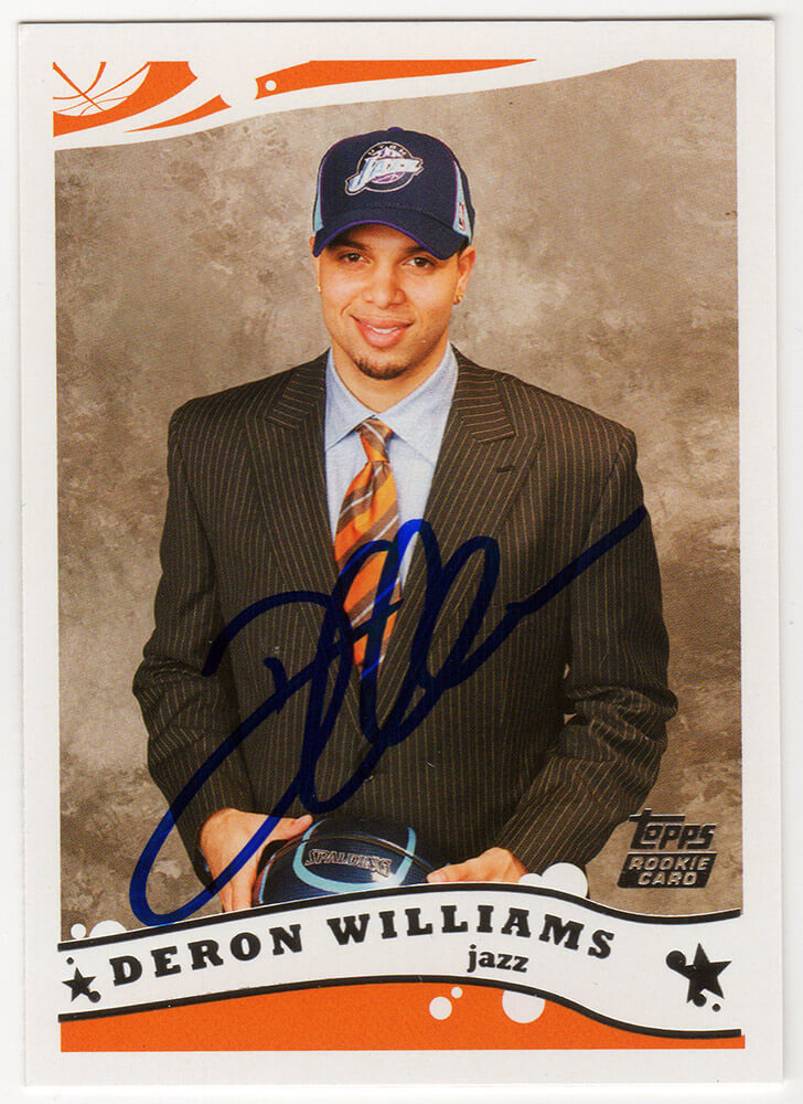 Deron Williams Signed Utah Jazz 2005 Topps Rookie Basketball Trading Card #223