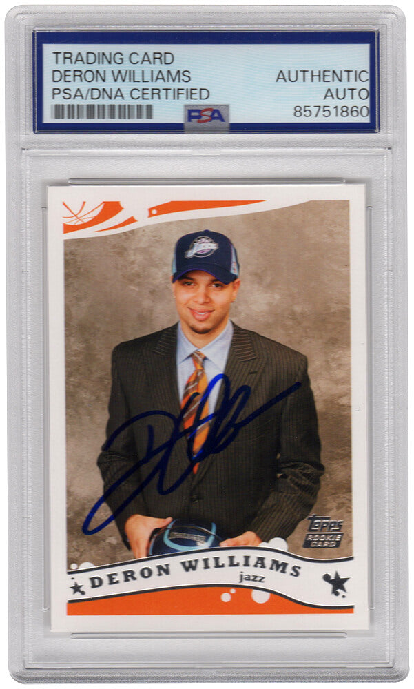 Deron Williams Signed Utah Jazz 2005 Topps Rookie Basketball Trading Card #223 - (PSA Encapsulated)