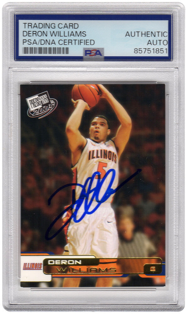 Deron Williams Signed Illinois 2005 Press Pass Gold Rookie Basketball Card #G36 - (PSA Encapsulated)