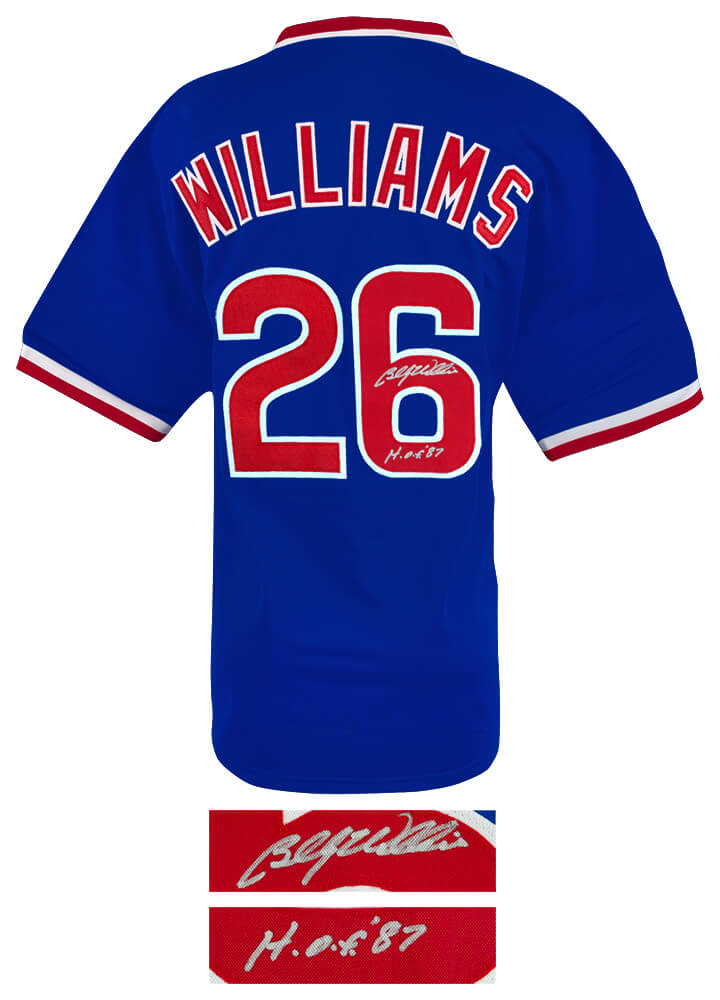 Billy Williams Signed Blue Custom Baseball Jersey w/HOF'87