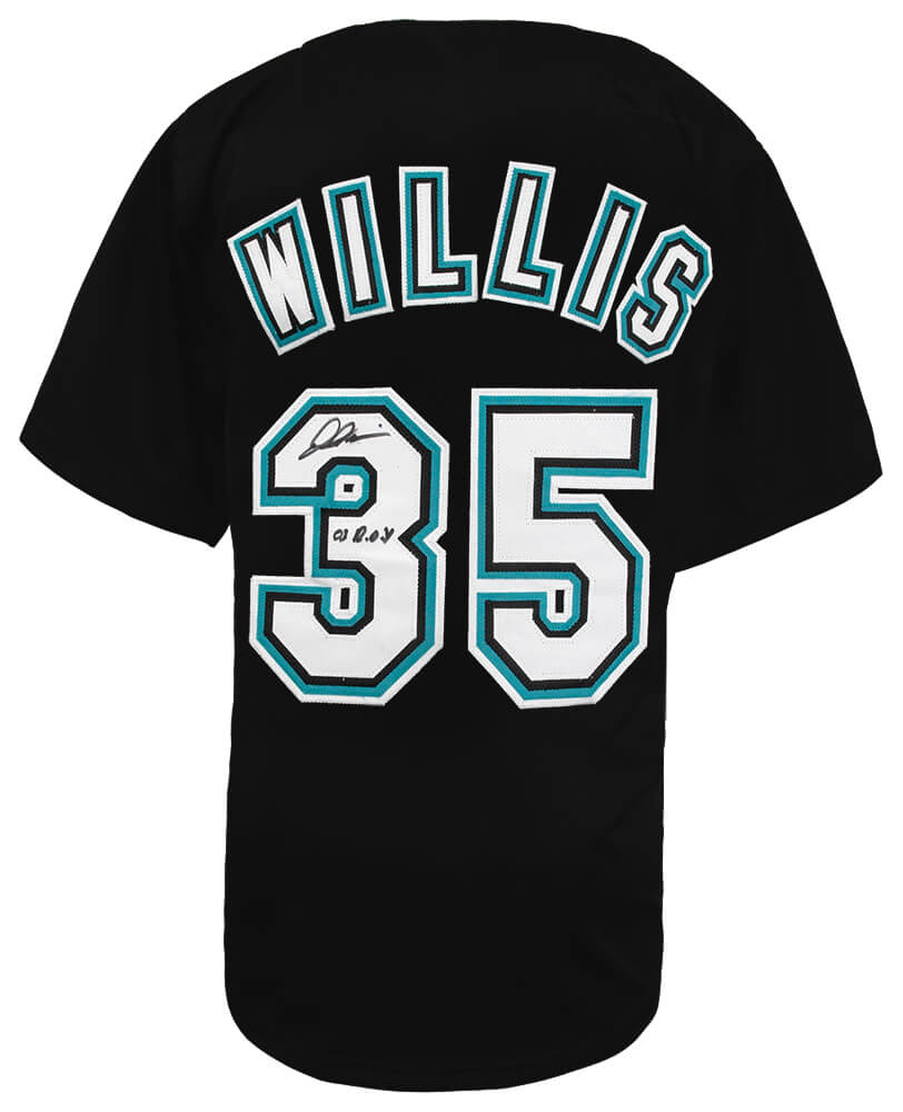 Dontrelle Willis Signed Black Custom Baseball Jersey w/03 ROY