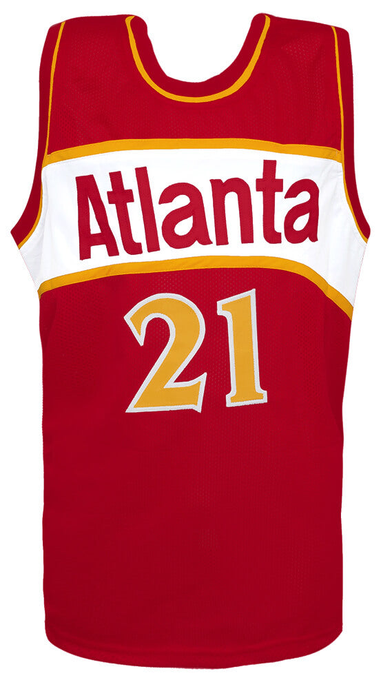 Dominique Wilkins Signed Red Throwback Custom Jersey