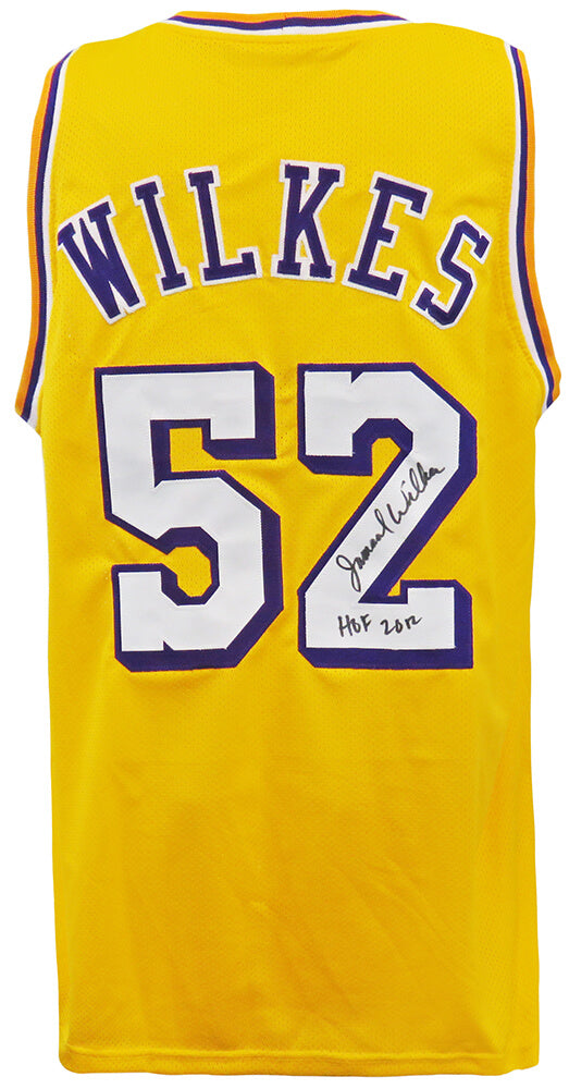 Jamaal Wilkes Signed Gold Custom Basketball Jersey w/HOF 2012