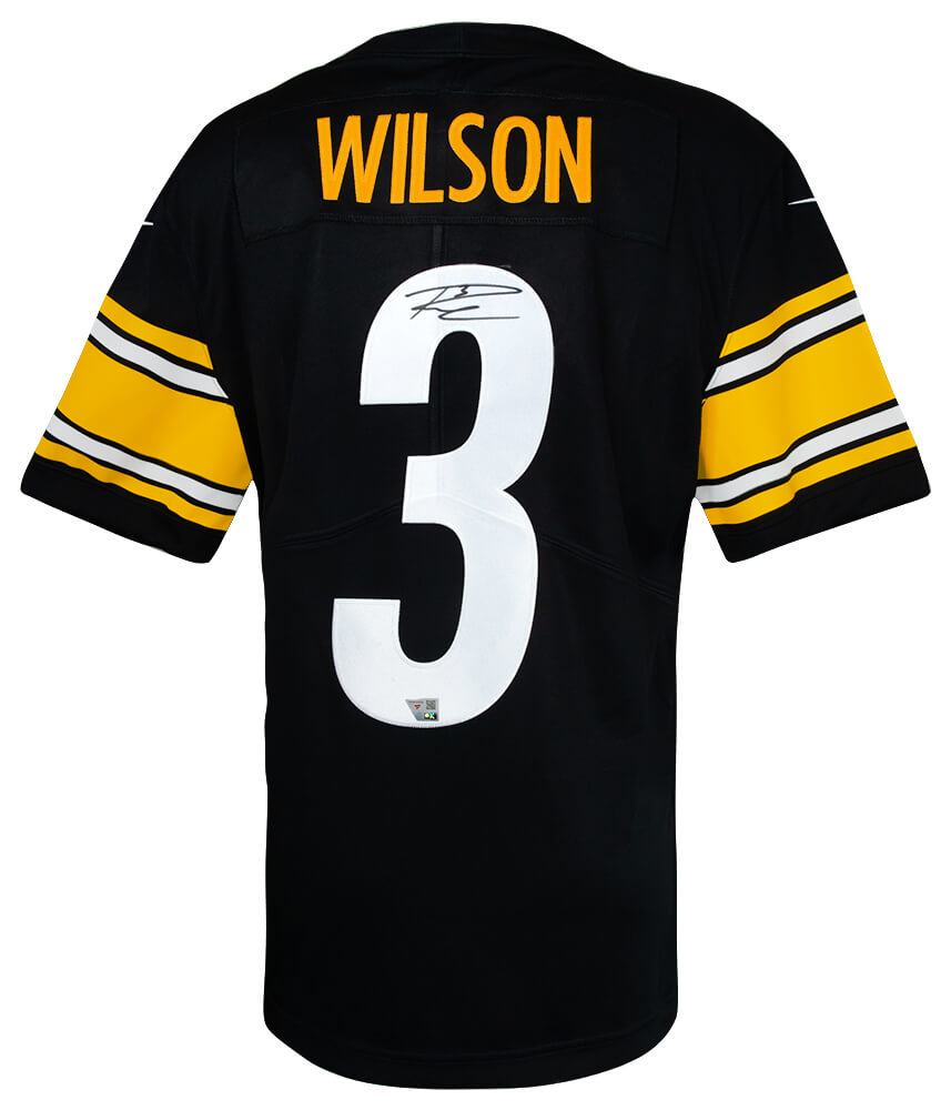 Russell Wilson Signed Pittsburgh Steelers Nike Black Replica Football Jersey - (Fanatics)