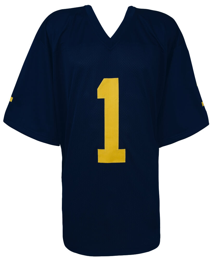 Roman Wilson Signed Navy Custom College Football Jersey (Beckett)