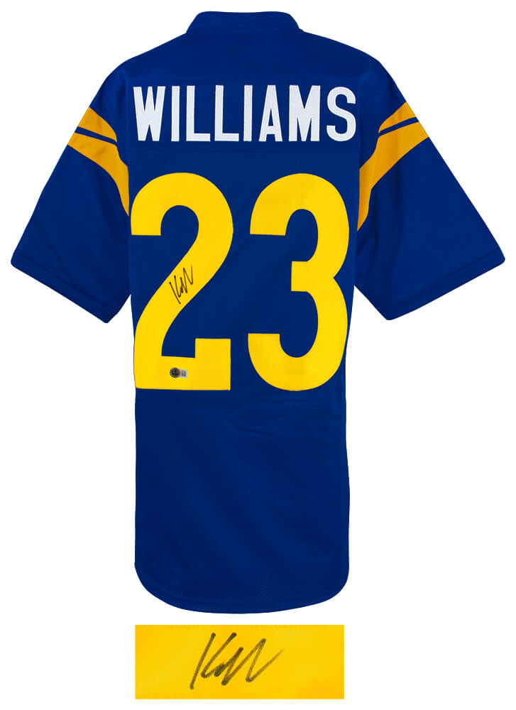Kyren Williams Signed Blue Custom Football Jersey - (Beckett)