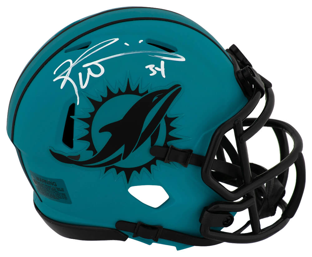 Ricky Williams Signed Miami Dolphins RAVE Riddell Speed Mini Helmet