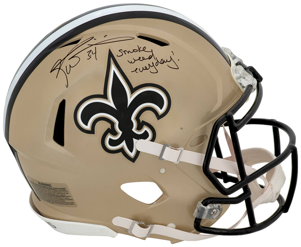 Ricky Williams Signed New Orleans Saints Riddell Full Size Speed ProLine Authentic Helmet w/Smoke Weed Everyday