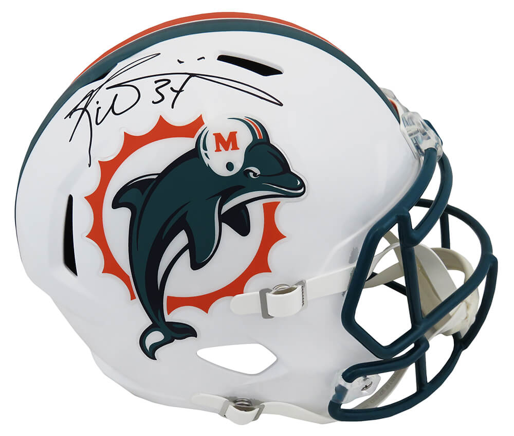 Ricky Williams Signed Miami Dolphins 1990's Style Throwback Riddell Full Size Speed Replica Helmet