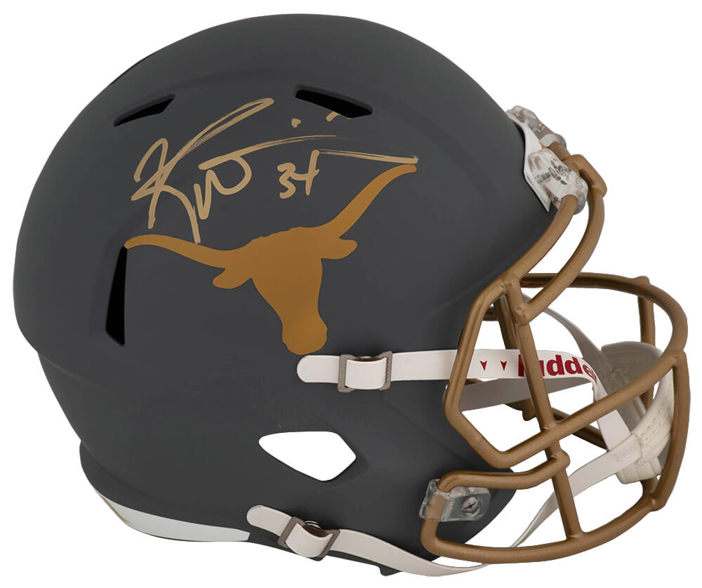 Ricky Williams Signed Texas Longhorns SLATE Riddell Full Size Speed Replica Helmet