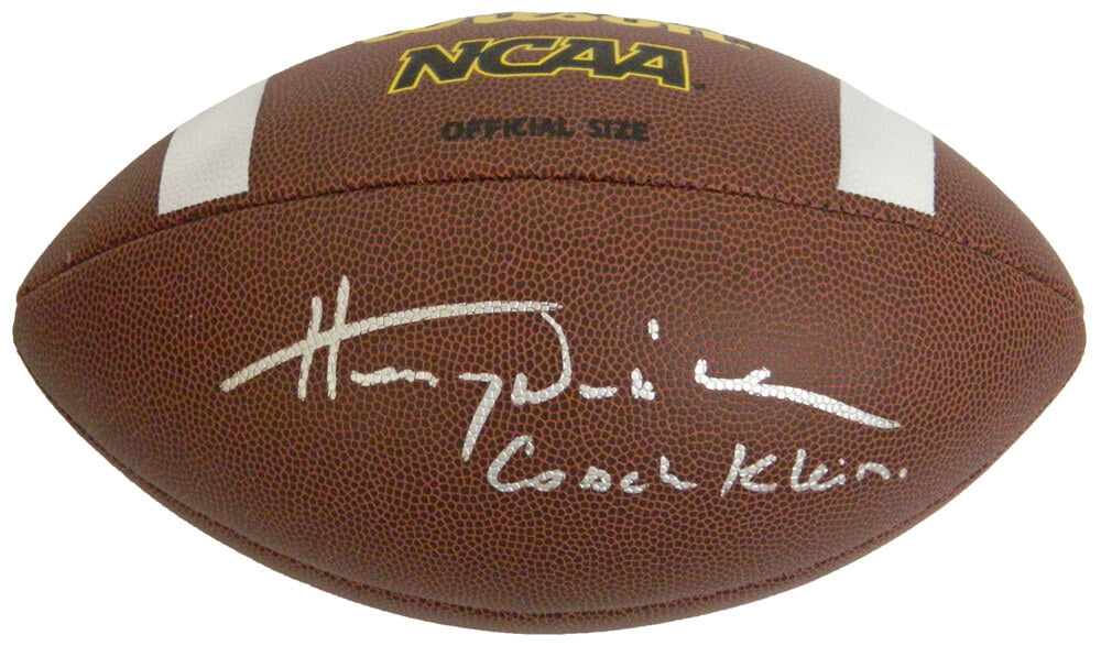Henry Winkler Signed Wilson NCAA Full Size Football w/Coach Klein