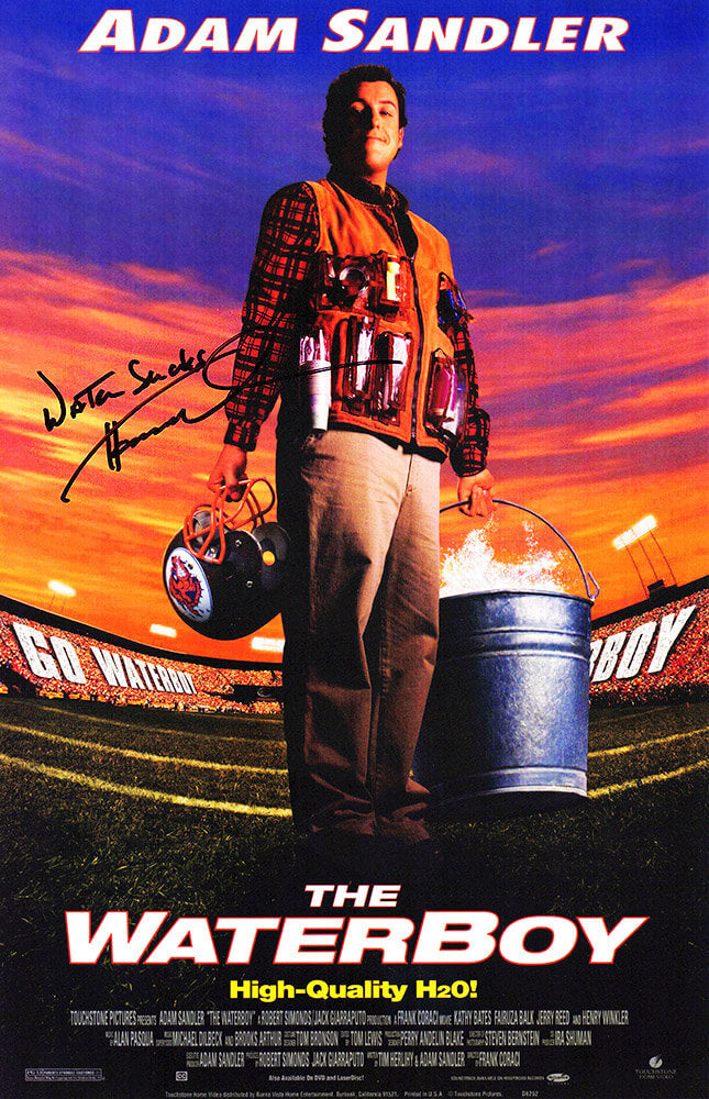 Henry Winkler Signed The Waterboy 11x17 Movie Poster w/Water Sucks