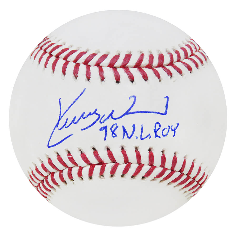 Kerry Wood Signed Rawlings Official MLB Baseball w/98 NL ROY