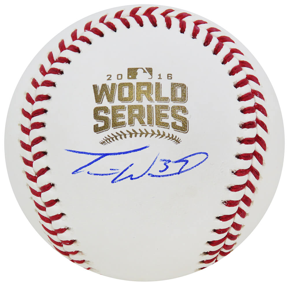 Travis Wood Signed Rawlings Official 2016 World Series Baseball
