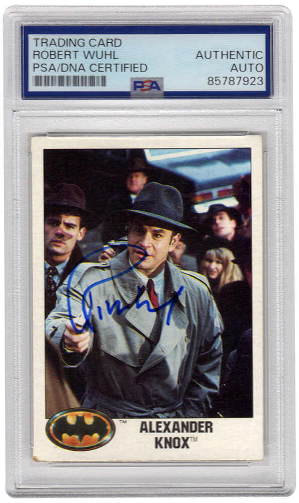 Robert Wuhl Signed 1989 Topps Batman Alexander Knox Trading Card #7 - (PSA Encapsulated)