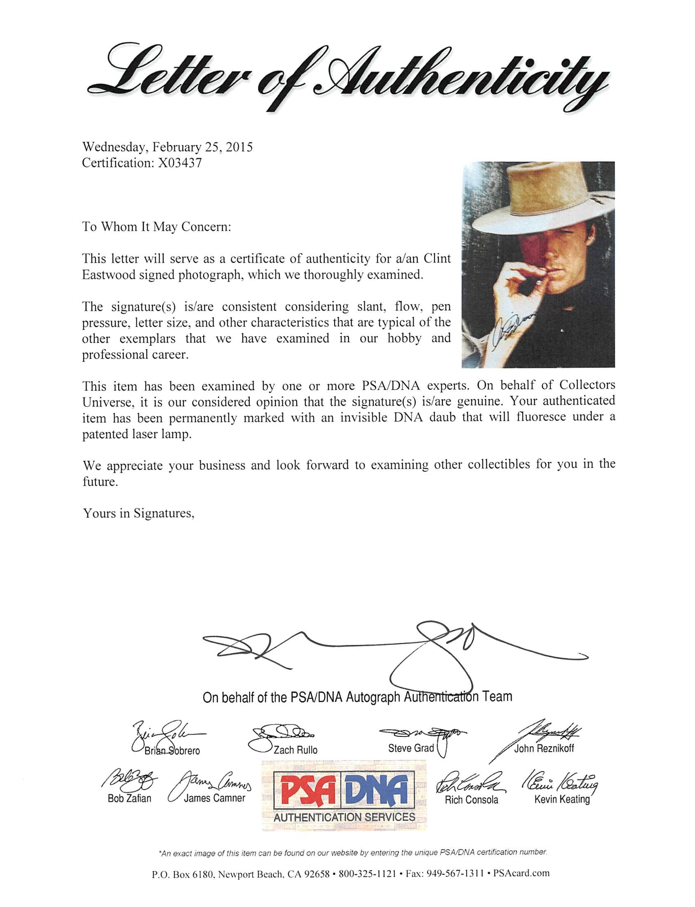 Clint Eastwood Hang 'Em High Authentic Signed 8x10 Photo Auto 10! BAS #AD64022